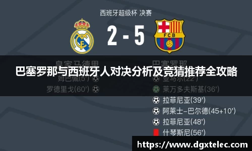 巴塞罗那与西班牙人对决分析及竞猜推荐全攻略